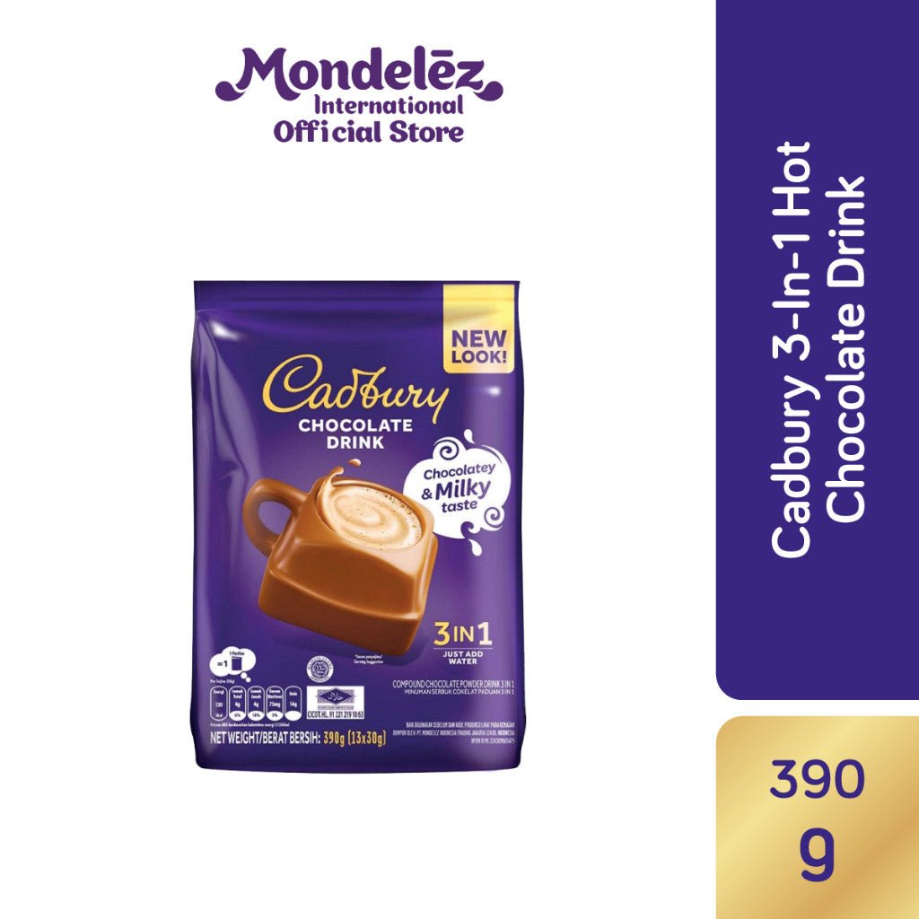 Cadbury Hot Chocolate 3-In-1 Hot Chocolate Drink Beverage (390g x 18)
