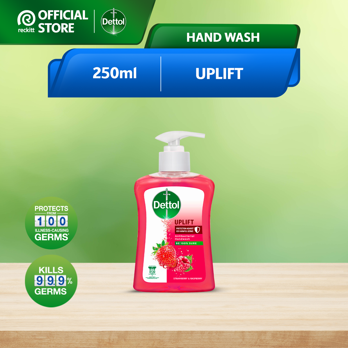 Dettol Antibacterial Hand Wash 250ml (Original/Skincare/Sensitive/Cool/Uplift)