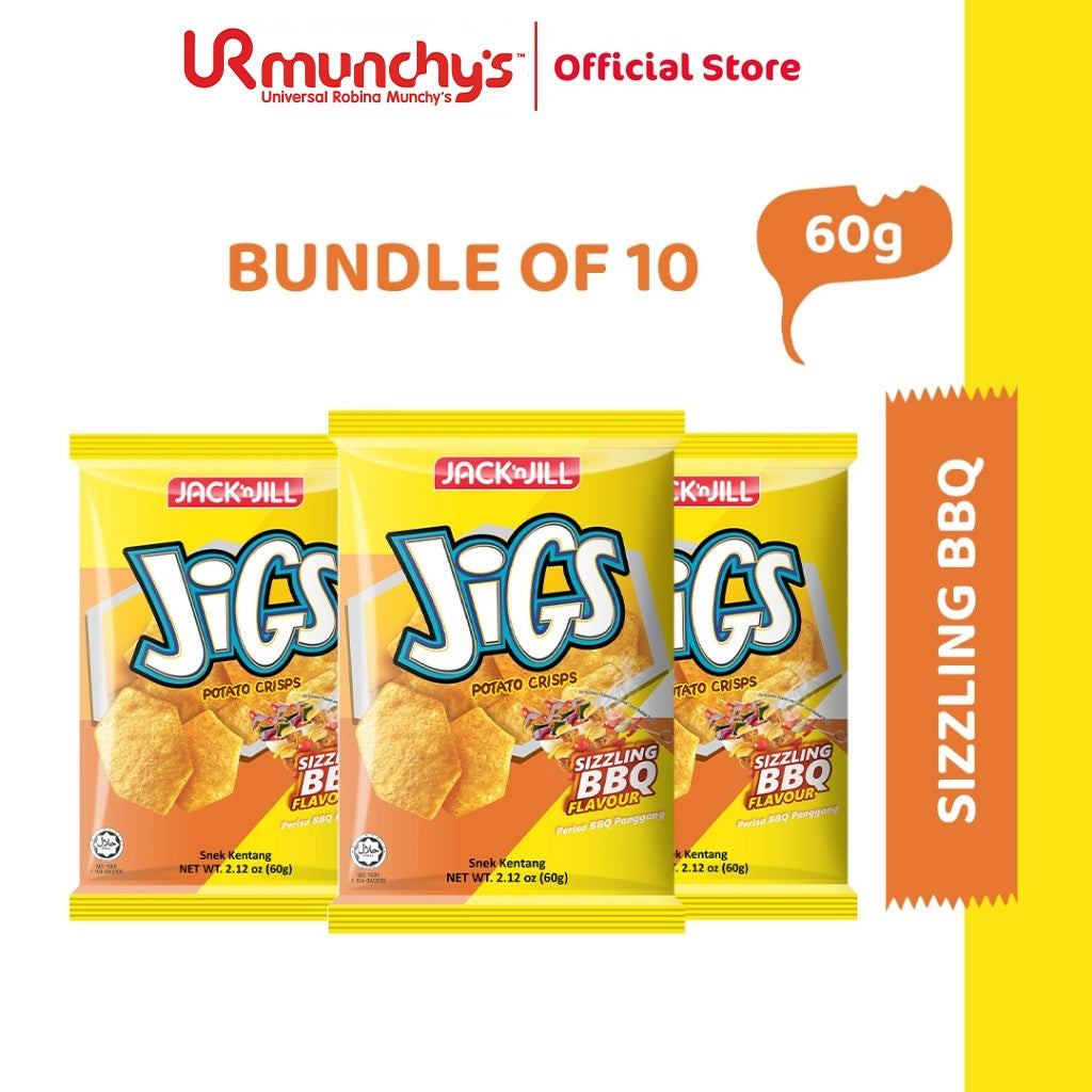 Jack ‘n Jill JIGS - Sizzling BBQ 60g x 10