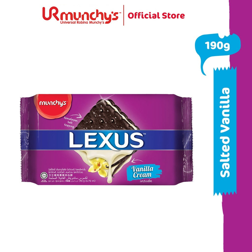 Munchy's LEXUS Sandwich Biscuit - Salted Vanilla (190g)