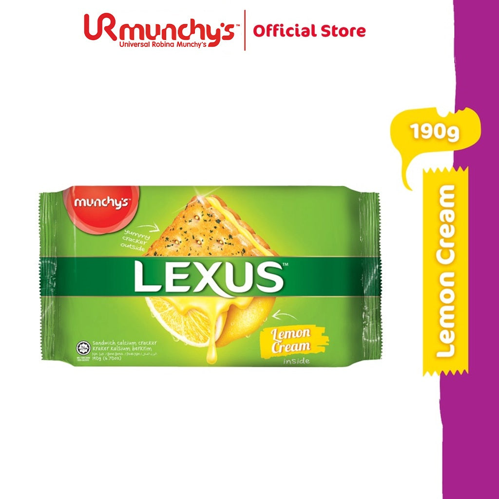 Munchy's LEXUS Sandwich Biscuit - Lemon (190g)