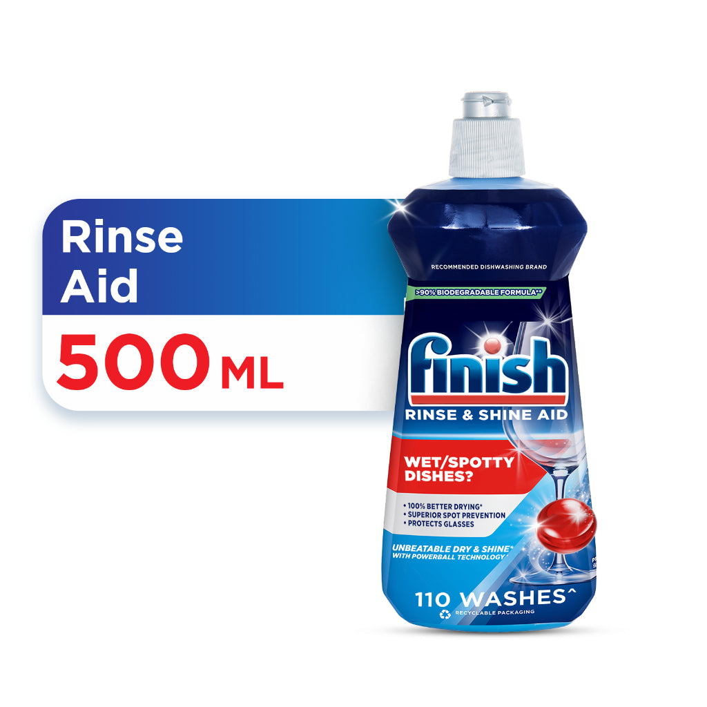 Finish Rinse Aid Shine & Dry Regular Dishwasher Cleaning Liquid (500ml)
