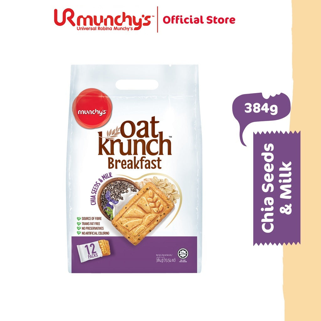 Munchy's Oat Krunch Biscuit - Chia Seeds & Milk (384g)