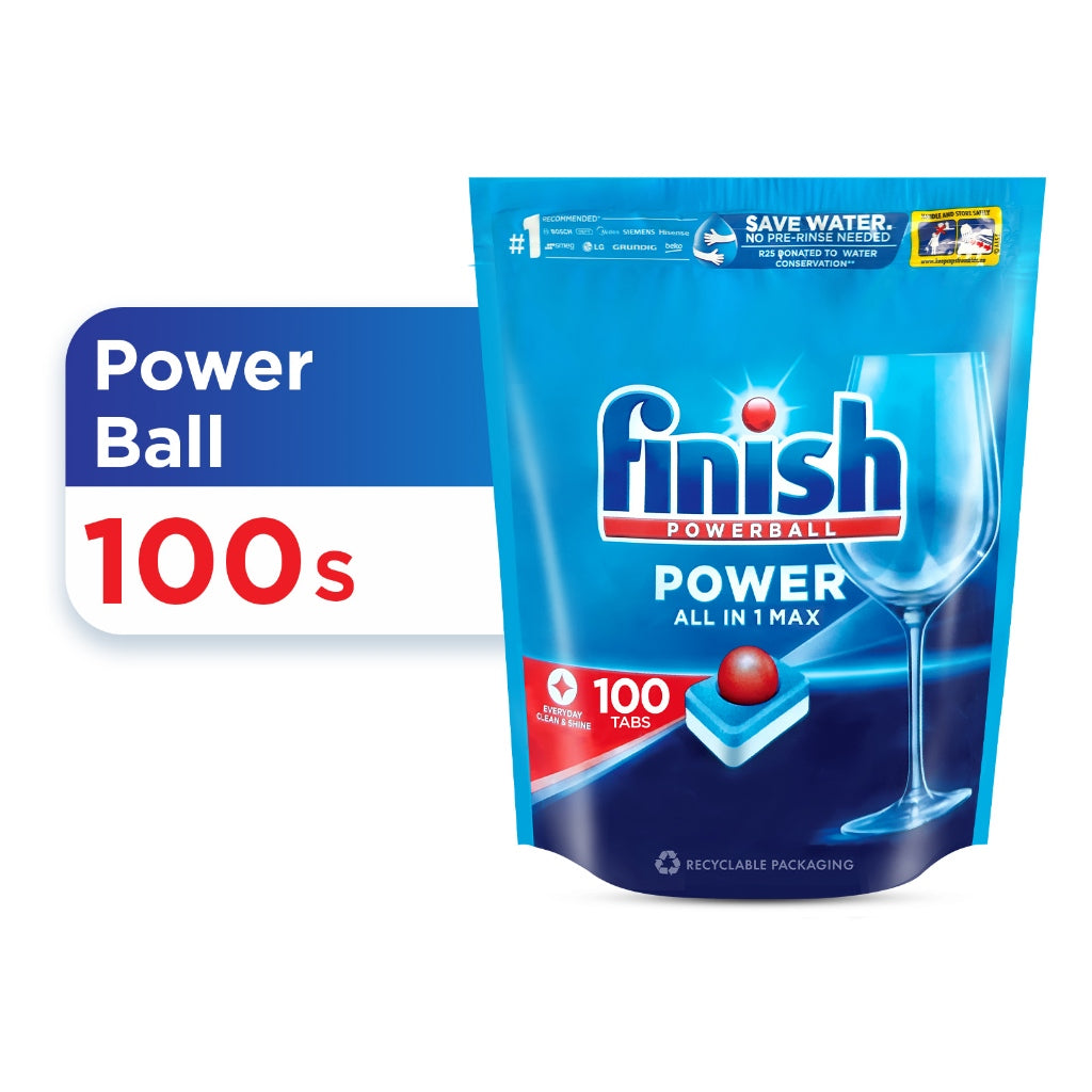 Finish All in One Max Power Ball Dishwasher Cleaning Tablets (100 pcs)