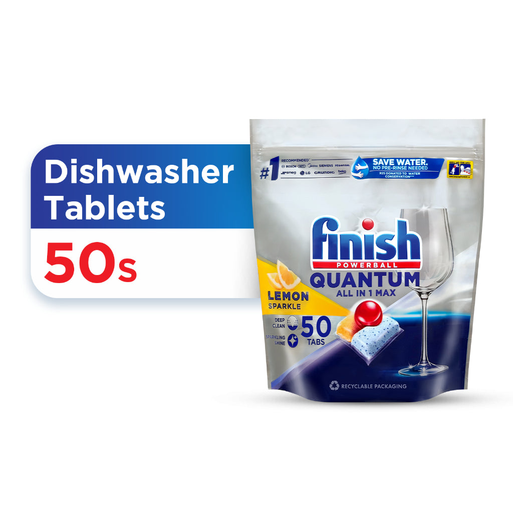 Finish Quantum Lemon Power Ball Dishwasher Cleaning Tablets 50 Pcs (2 units)
