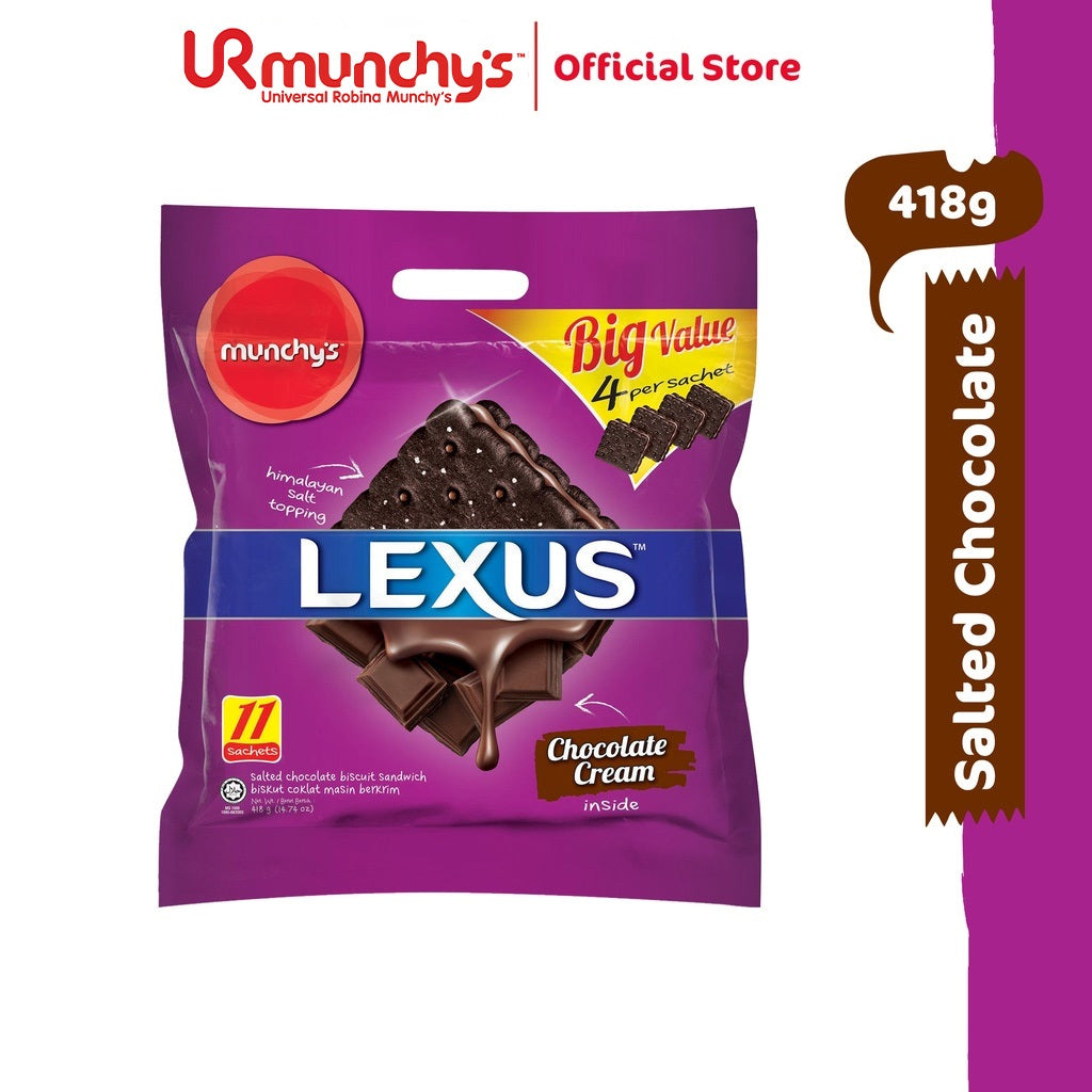 Munchy's LEXUS Sandwich Biscuit - Salted Chocolate (418g)
