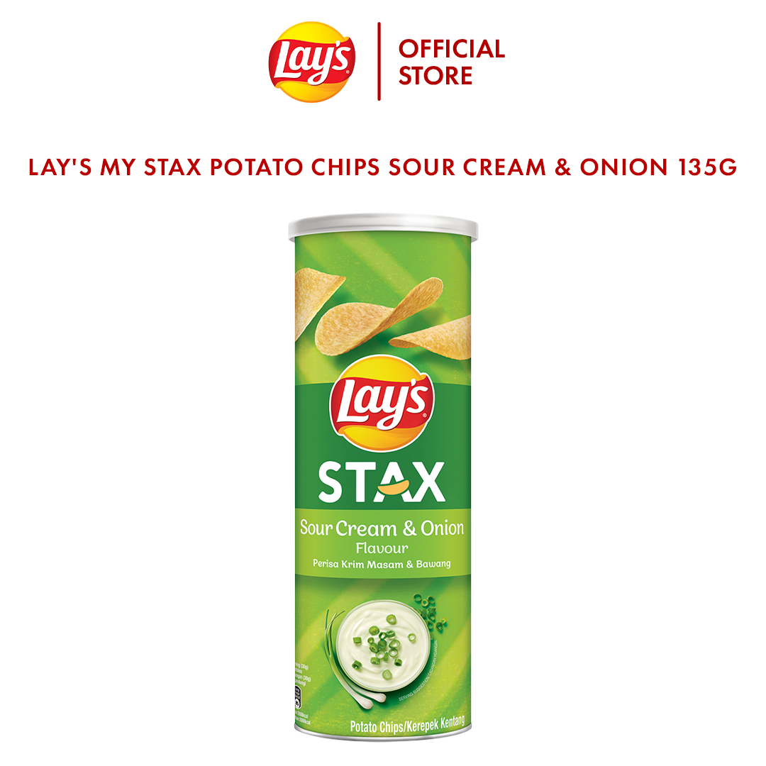 Lay's MY Stax Potato Chips Sour Cream & Onion 135g