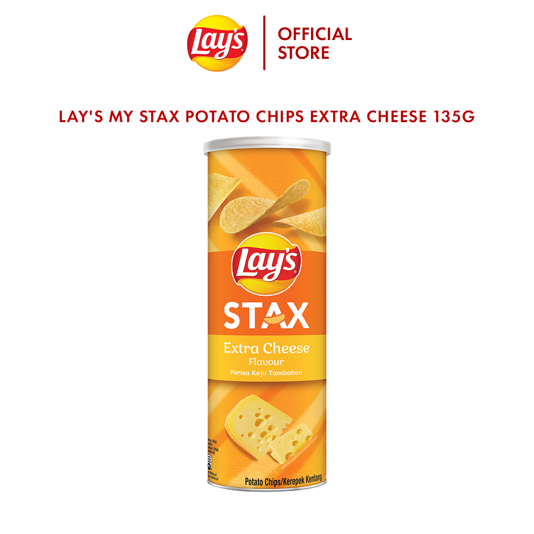 Lay's MY Stax Potato Chips Extra Cheese 135g