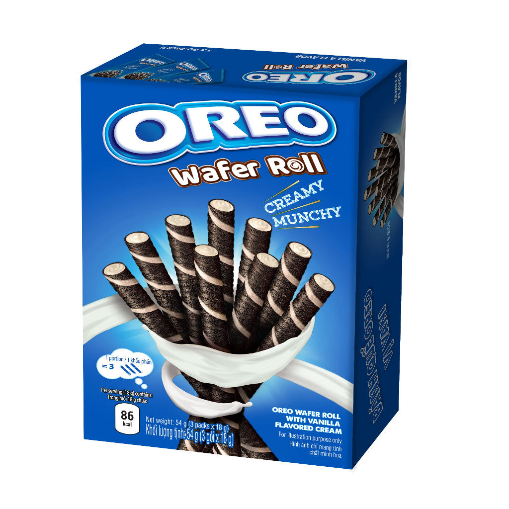 Oreo Wafer Roll Biscuits - Vanilla (54g x 20)