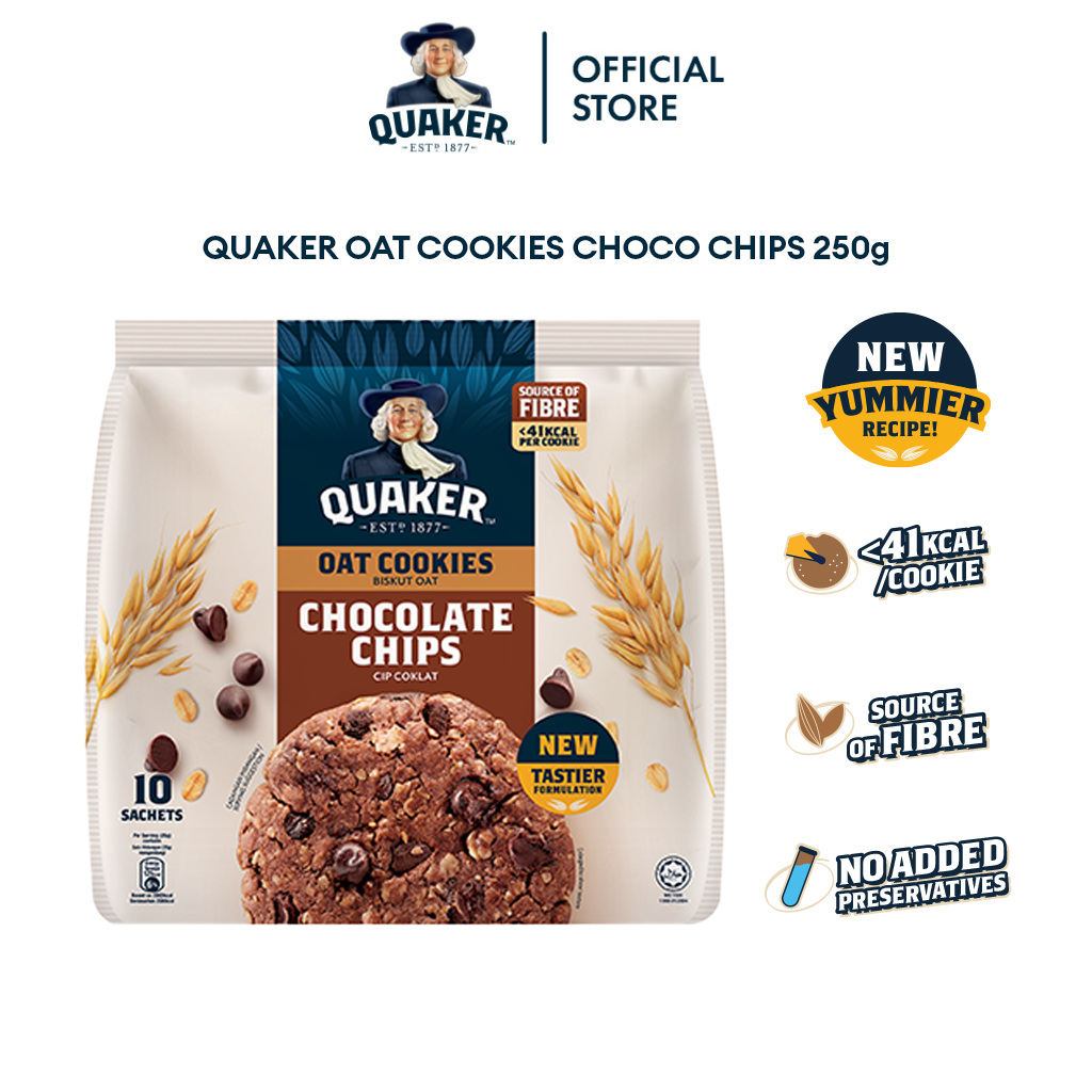 Quaker Oat Cookies - Chocolate Chips 250g