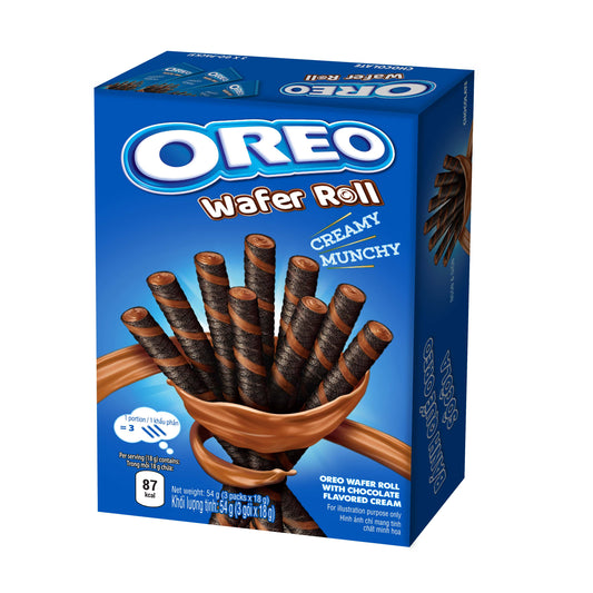[CARTON DEAL] OREO WAFER ROLL CHOCOLATE 54G (1 X 20 X 54G)
