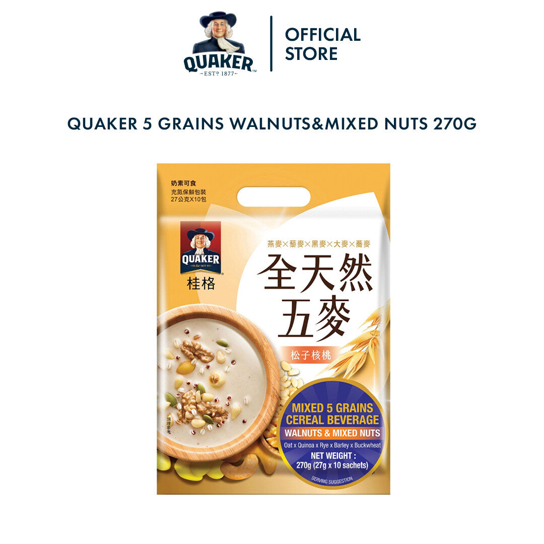 Quaker 5 Grains Walnuts & Mixed Nuts 270g