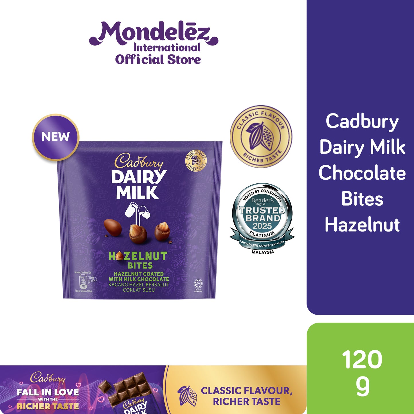 [CARTON DEAL] CDM BITES HAZELNUT 120G (1 X 24 X 120G)