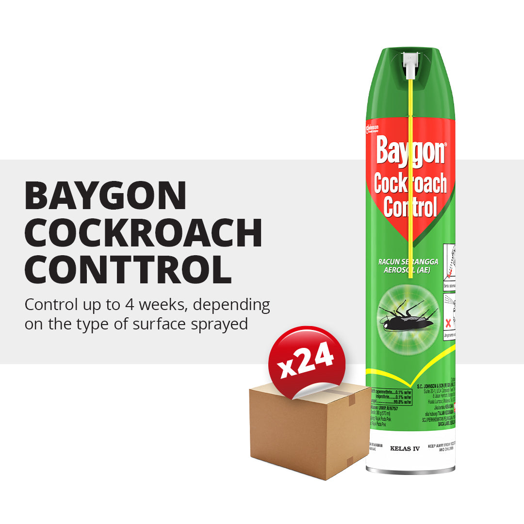 [CARTON DEAL] Baygon Cockroach Control Spray (24 x 570ml)