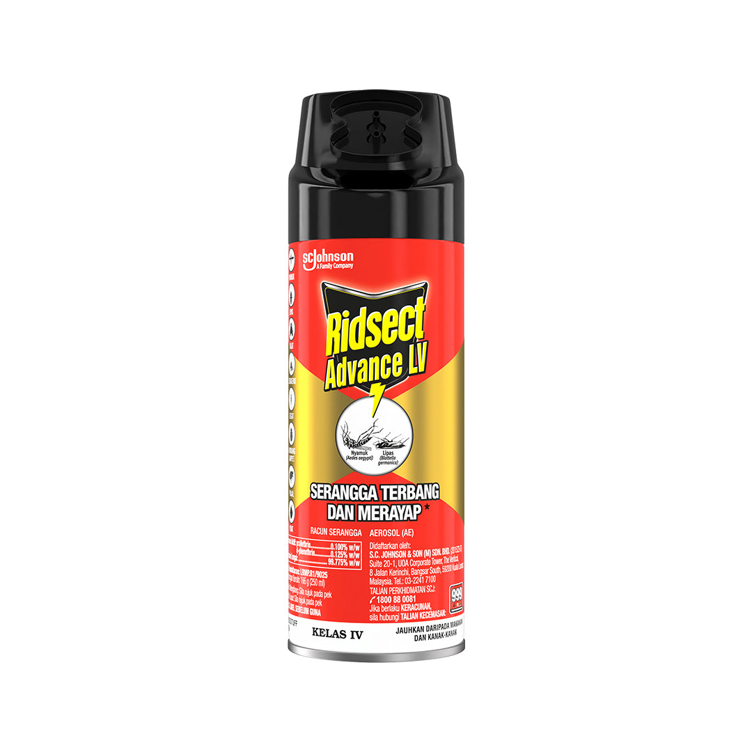 [CARTON DEAL] Ridsect Advance LV Insect/Mosquito/Cockroach Killer Aerosol Spray (24 x 250ml)