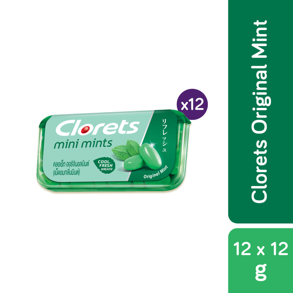 [CARTON DEAL] CLORETS ORIGINAL MINT 12G (20 X 12 X 12G)