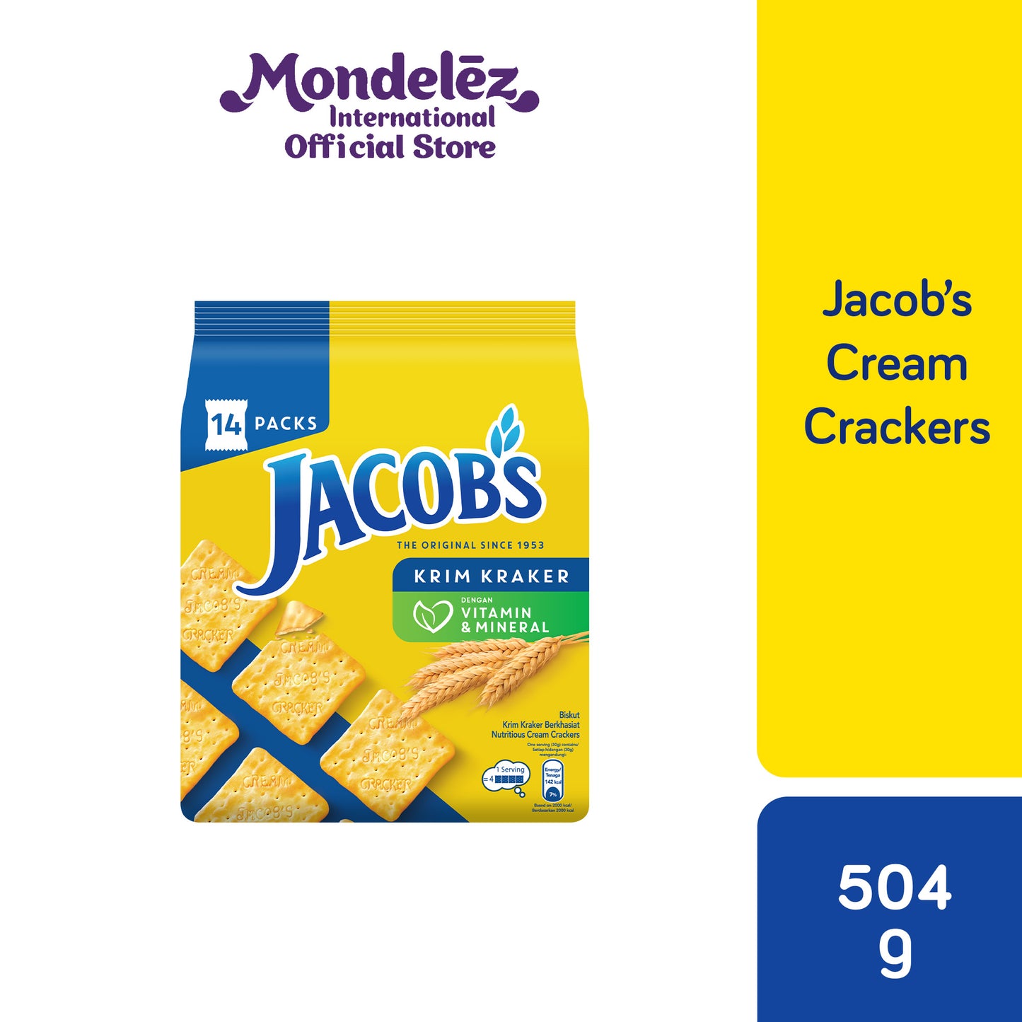 [CARTON DEAL] JACOBS CREAM CRACKER RENO 504G- 10X(14X36G)
