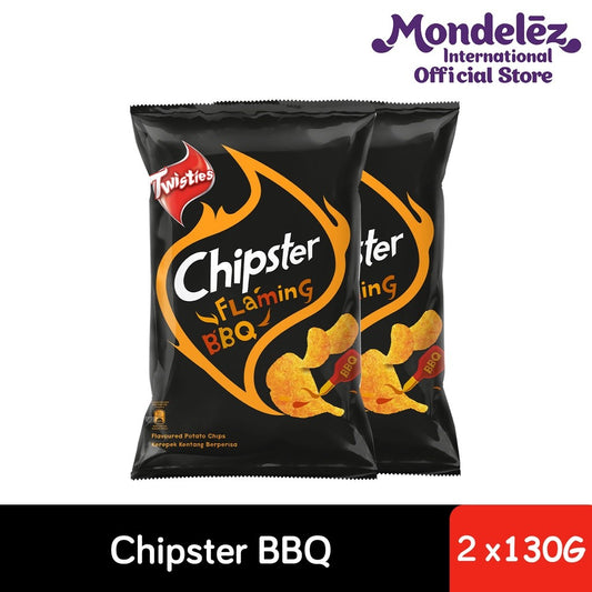 [CARTON DEAL]  TW CHIPSTER FLAMING BBQ 12 X 130G 2022 (1 X 12 X 130G)