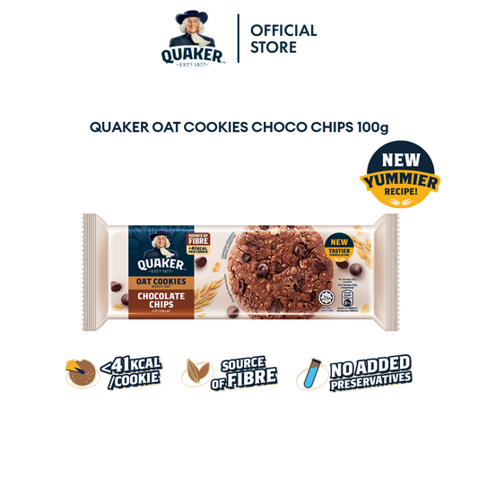 Quaker Oat Cookies Choco Chips 100g