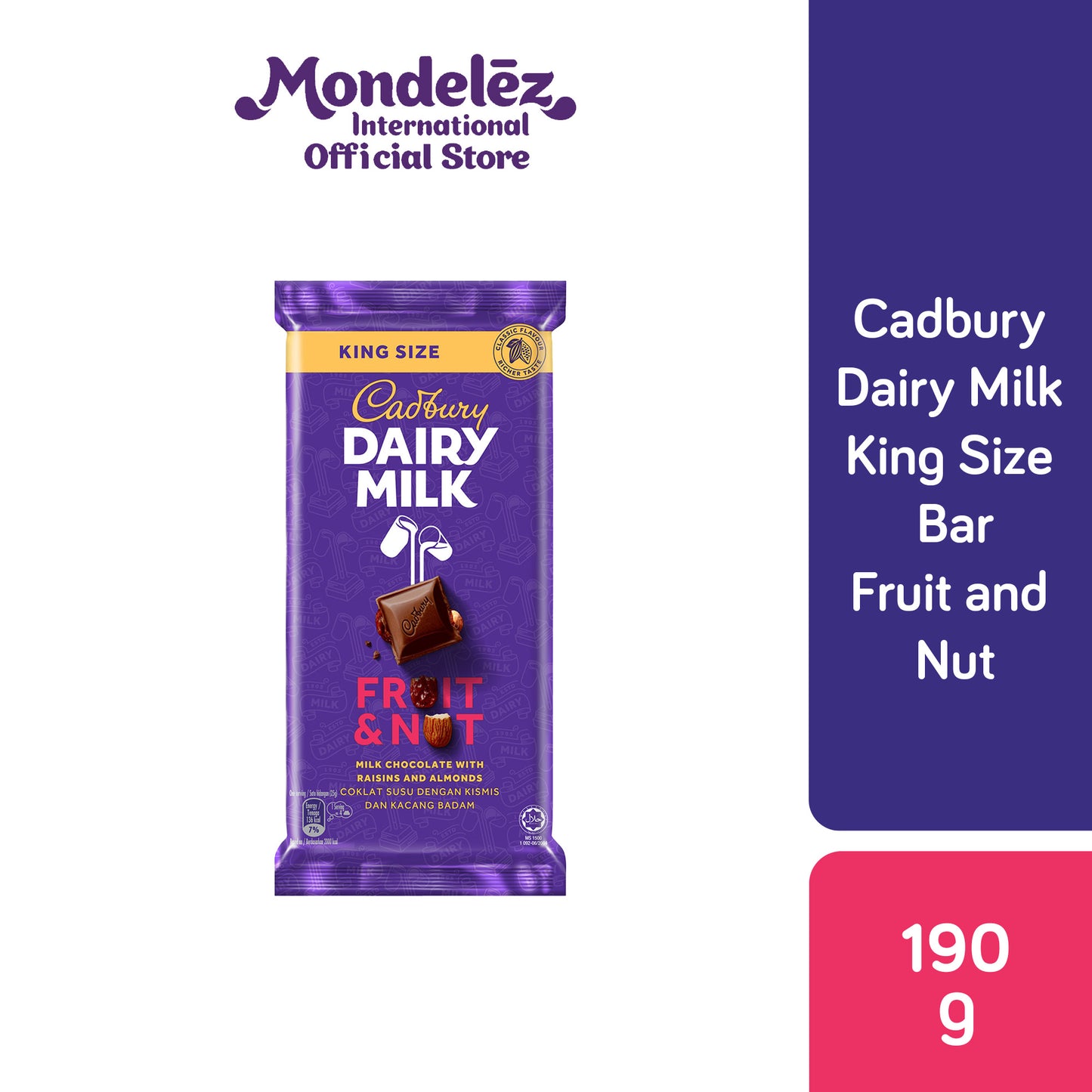 [CARTON DEAL] CDM FRUIT & NUT 6X12X190G (6 X 12 X 190G)