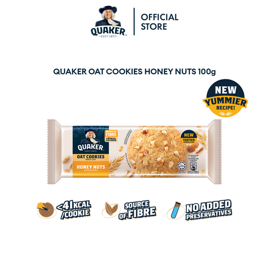 Quaker Oat Cookies Honey Nuts 100g