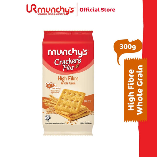 Munchy's Crackers Plus High Fibre Whole Grain (300g)