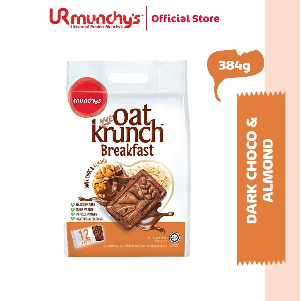 Munchy's Oat Krunch Dark Chocolate Almond 384g