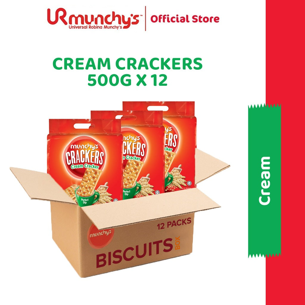 [Carton] Munchy's Crackers Cream Cracker 500g x 12