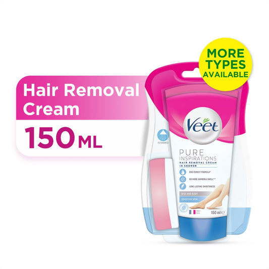 [GWP] Veet In Shower Hair Removal Cream Sensitivey Skin 150G (For Body & Legs)