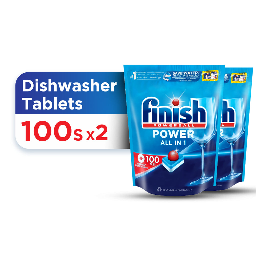 [Bundle Deal] Finish All in One Max Power Ball Dishwasher Cleaning Tablets (100 pcs x 2 units)