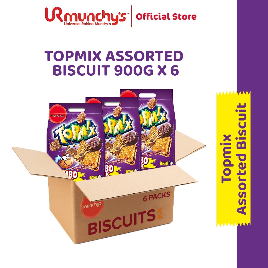 [Carton] Munchy's Topmix Assorted 900g x 6