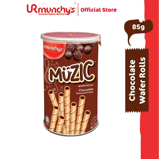 Munchy's Muzic Wafer Rolls - Chocolate (85g)