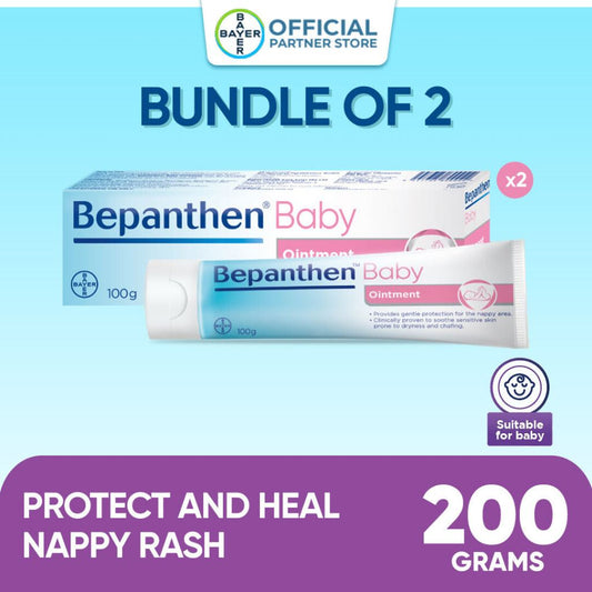 [Bundle of 2] Bepanthen Baby Ointment 100G - Protects & Heals Nappy Rash