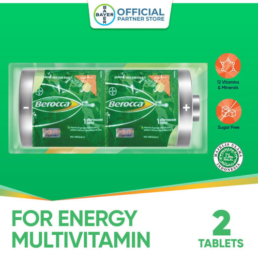 [NOT FOR SALE] Berocca Effervescent Tablets Orange (2's) Sample Size