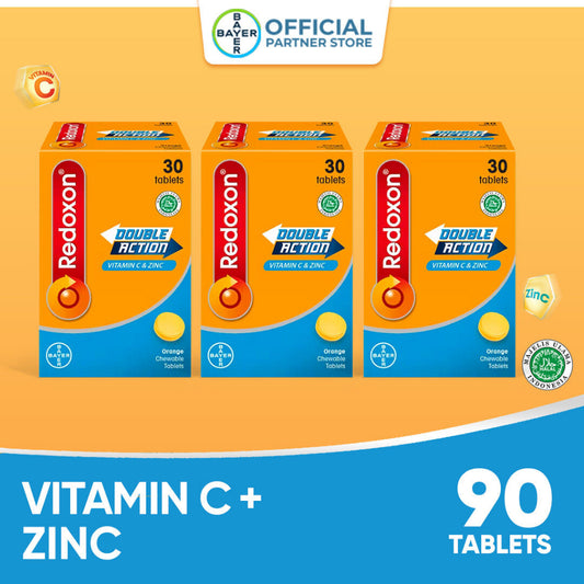 [Bundle of 3] Redoxon Double Action Chewable Tablets (30's)