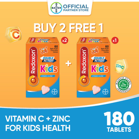 [Buy 2 Free 1] Redoxon Kids Double Action Chewable Tablets (3x60's)