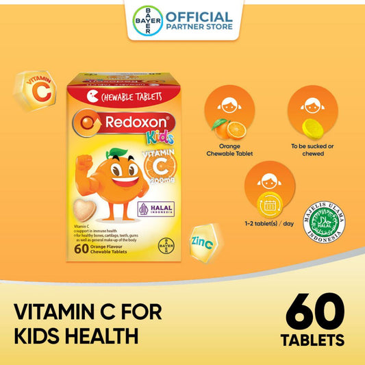 Redoxon Kids Plain C Chewable Tablet (60's)