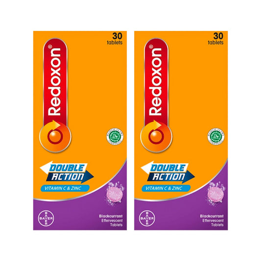 [Bundle of 2] Redoxon Double Action Effervescent Blackcurrant Tablets (60's)