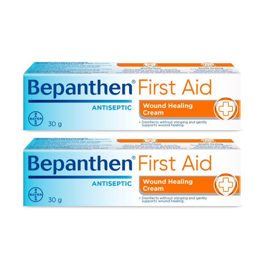 [Bundle of 2] Bepanthen First Aid Cream (30g) - Antiseptic Wound Healing Cream