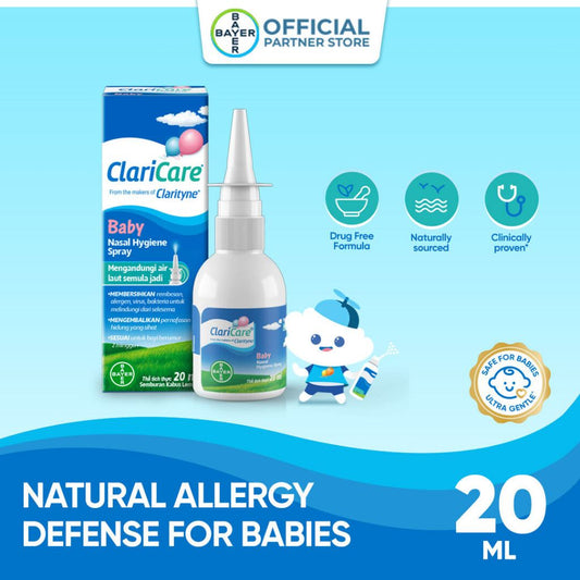 ClariCare Daily Nasal Hygiene Spray For Nasal Irritation & Blockage For Babies 15+ Days (20ml)